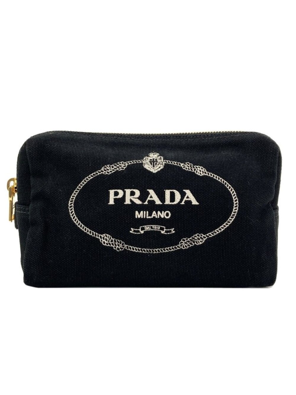 Prada Logo Makeup Pouch Canvas